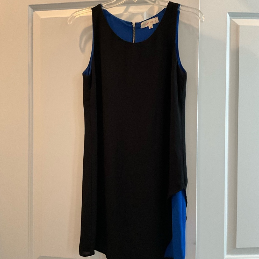 Black and Blue Shift Dress